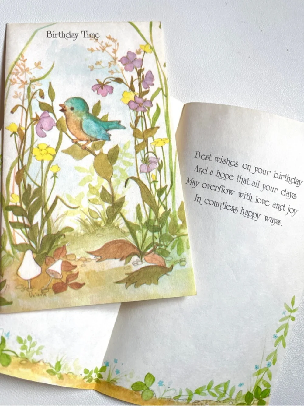 Vintage Birthday Cards in Original Box 1970s Children’s Kid’s Chipmunk Lady Bugs